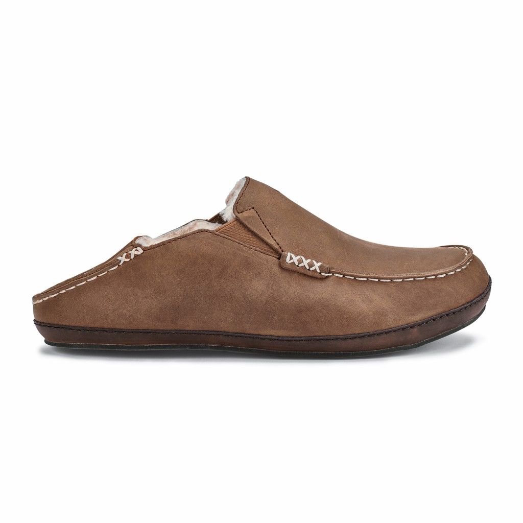 Zapatos Olukai Moloā Slipper - Pantuflas Hombre Cafes 20724-689